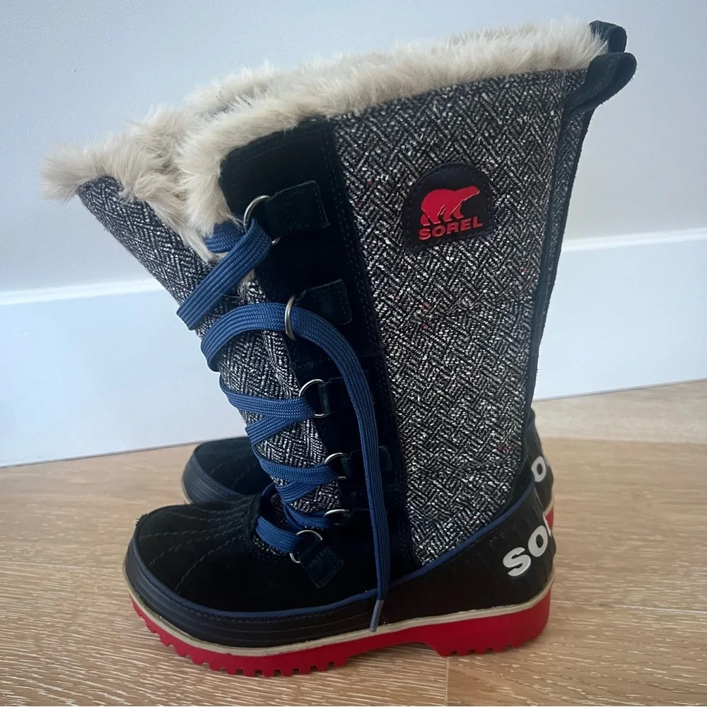 Sorel Tivoli II High Herringbone Boots Women's LL5180 010 Size 5 Waterproof